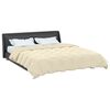 vidaXL Summer Duvet Quilted Cream 220 x 260 cm Microfiber