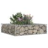 vidaXL Gabion Raised Bed Silver 80 x 80 x 20 cm Galvanised Steel