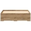 vidaXL Bed Frame with Drawer Artisan Oak 120 x 190 cm Engineered Wood