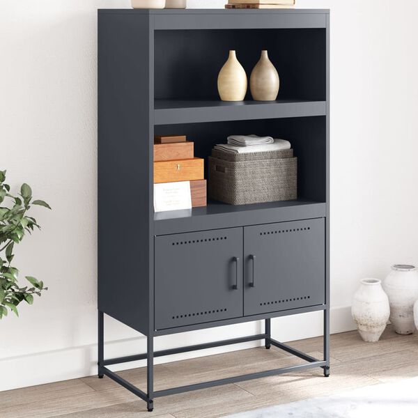vidaXL Highboard Anthracite 68.5x38.5x123.5 cm Steel
