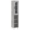 vidaXL Highboard Concrete Grey 34,5x34x180 cm Engineered Wood