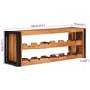 vidaXL Wine Rack Brown 120 x 45 x 33 cm Solid Acacia Wood