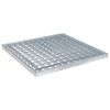 vidaXL Grating Silver 40 x 40 x 2 cm Hot-Dip Galvanised Steel
