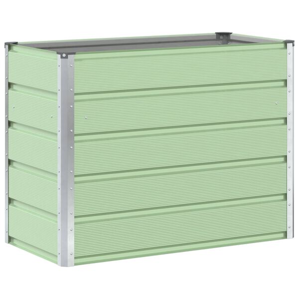 vidaXL Planter Pastel Green 100 x 50 x 77 cm Galvanised Steel
