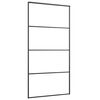 vidaXL Sliding Door Frosted ESG Glass and Aluminium 102.5x205 cm Black