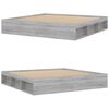 vidaXL Bed Frame without Mattress Grey Sonoma 200x200 cm