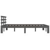 vidaXL Bed Frame without Mattress Grey Solid Wood 150x200 cm King Size King Size