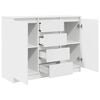 vidaXL Sideboard with Drawers White 100.5x35x76 cm Engineered Wood