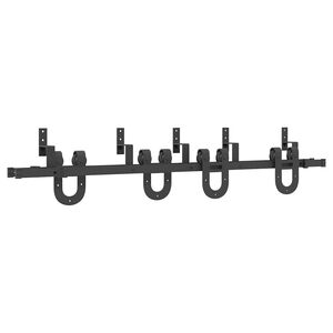 vidaXL Sliding Door Hardware Kit 183 cm Steel Black