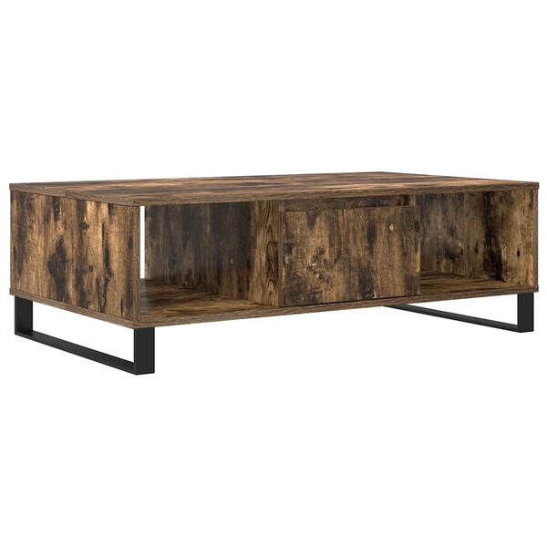 vidaXL Coffee Table Smoked Oak 104x60x35 cm Engineered Wood