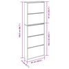 vidaXL Shoe Cabinet with Mirror 5-Layer Concrete Grey 63x17x169.5 cm