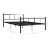 vidaXL Bed Frame without Mattress Black Metal 140x200 cm