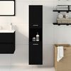 vidaXL Bathroom Cabinet Black Oak 30 x 30 x 130 cm Engineered Wood