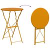 vidaXL Bistro Table Folding Mustard Ø50x71 cm Powder-coated Steel