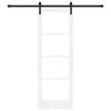 vidaXL Sliding Door ORKDAL White and Black 73.5 x 211 cm