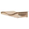 vidaXL Sun Lounger 205x70x31.5 cm Solid Wood Pine