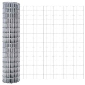 vidaXL Euro Fence Silver 1 x 25 m Hot dip galvanized iron