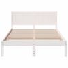 vidaXL Bed Frame White 140 x 190 cm Solid Pine wood