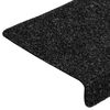 vidaXL Stair Mats Self-adhesive 20 pcs 65x21x4 cm Black Rectangular Edge