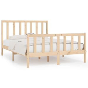 vidaXL Bed Frame without Mattress 140x190 cm Solid Wood
