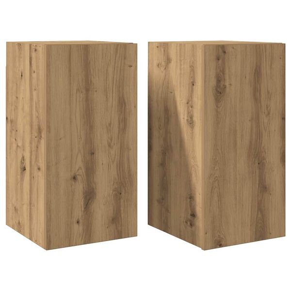 vidaXL TV Cabinets 2 pcs Artisan Oak 30.5x30x60 cm Engineered Wood