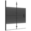 vidaXL Folding Shower Enclosure ESG 120x140 cm Black