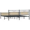 vidaXL Metal Bed Frame without Mattress Sonoma Oak 193x201 cm