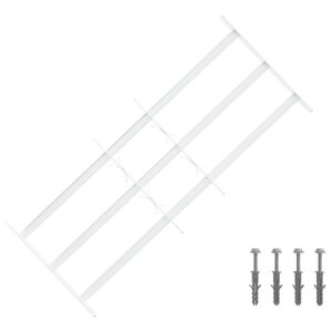 vidaXL Security Grille for Windows with 3 Crossbars 63-114 cm
