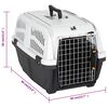 vidaXL Pet Carrier with Metal Door 60x40x39 cm Polypropylene
