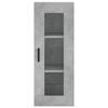 vidaXL Wall Mounted Cabinet Concrete Grey 34.5x34x90 cm