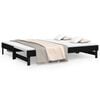 vidaXL Pull-out Day Bed without Mattress Black 2x(100x200) cm