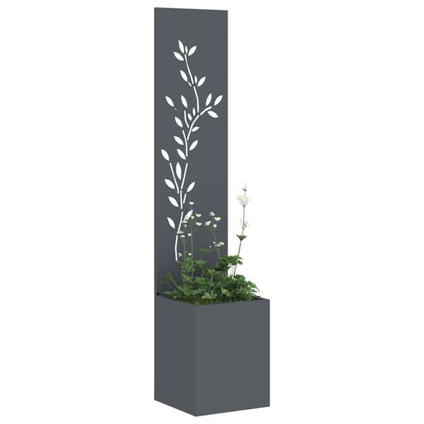 vidaXL Garden Privacy Screen Anthracite 32 x 140 cm Cold-rolled steel