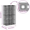 vidaXL Gabion Raised Bed Silver 90 x 50 x 150 cm Galvanised Steel