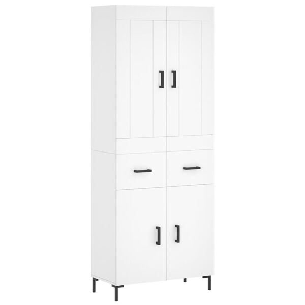 vidaXL Highboard White 69.5x34x180 cm Engineered Wood