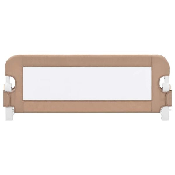 vidaXL Toddler Safety Bed Rail Taupe 102x42 cm Polyester