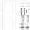vidaXL Garden Fence White 1.7 x 1.2 m Powder-coated steel