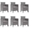 vidaXL Garden Dining Set 7 pcs Light Grey Polt rattan