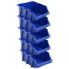 vidaXL 35 pcs Stackable Storage Bins 218x360x156 mm Blue