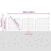 vidaXL Fence with Posts Grey 0.5 x 50 m PVC-coated steel