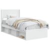 vidaXL Bed Frame with Storage and Headboard White 90 x 200 cm