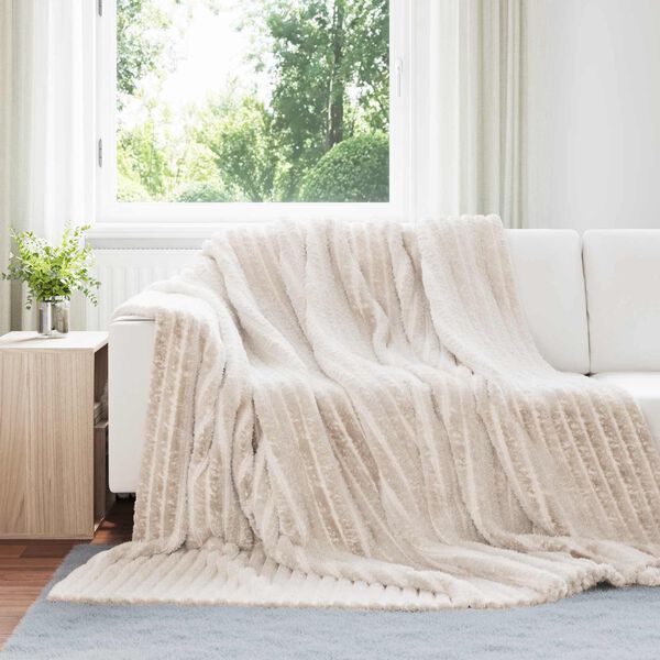 vidaXL Throw Blankets 6 pcs Beige 240 x 220 cm Fleece