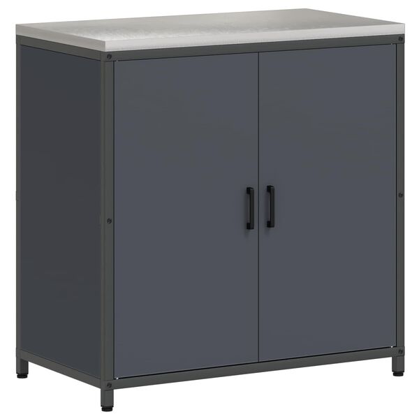vidaXL Kitchen Storage with Shelf Anthracite 90 x 50 x 92 cm Steel
