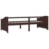 vidaXL 3-Seater Day Bed without Mattress Dark Brown 90x200cm