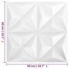 vidaXL Wall Panels 24 pcs Origami White 50 x 50 cm XPS Foam