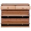 vidaXL Shoe Cabinet with 2 Flaps 113x35x89 cm Solid Pine Wood