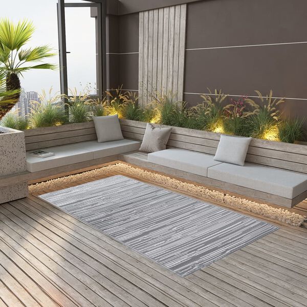 vidaXL Outdoor Carpet ARAKIL Grey 160x230 cm PP