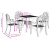 vidaXL 5 Piece Garden Dining Set Black Cast Aluminium