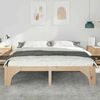 vidaXL Floor Bed Frame with Storage Brown 200 x 200 cm Solid pine wood