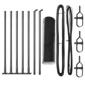 vidaXL Fence Post Grey 10 x 0.6 m (25 mm mesh) Steel and PVC