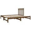 vidaXL Pull-out Day Bed without Mattress Honey Brown 2x(90x190) cm